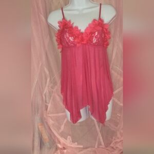 Red Lace Babydoll Lingerie